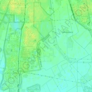 Carte topographique Le Cassinette, altitude, relief
