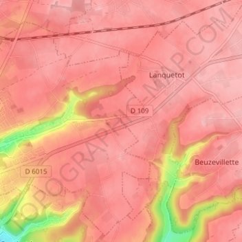 Carte topographique La Maison Blanche, altitude, relief