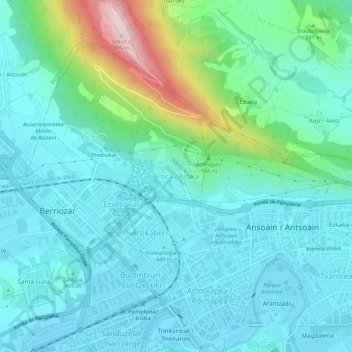 Carte topographique Artica, altitude, relief