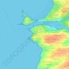 Carte topographique Kernaod, altitude, relief