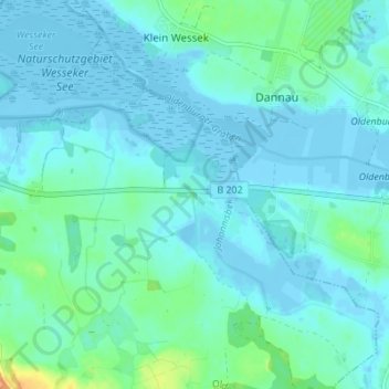 Carte topographique Ehlerstorf, altitude, relief
