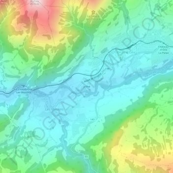 Carte topographique Le Pré, altitude, relief
