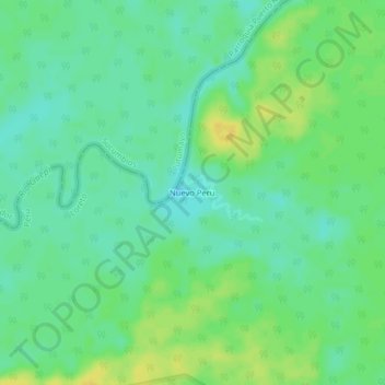 Carte topographique Nuevo Peru, altitude, relief