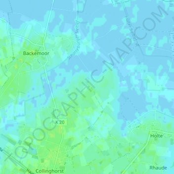 Carte topographique Schatteburg, altitude, relief