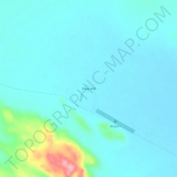 Carte topographique Pine Hill, altitude, relief