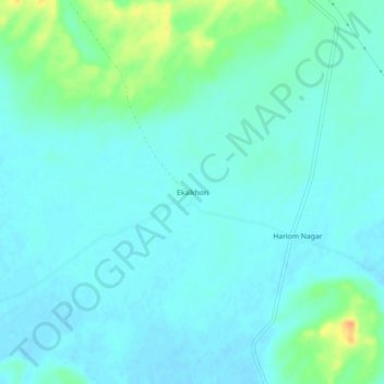 Carte topographique Ekalkhori, altitude, relief
