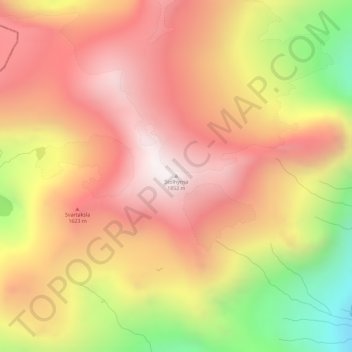 Carte topographique Stolhyrna, altitude, relief