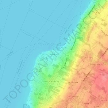 Carte topographique La Gabiule, altitude, relief