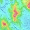 Carte topographique Inwangsan (Mt.), altitude, relief