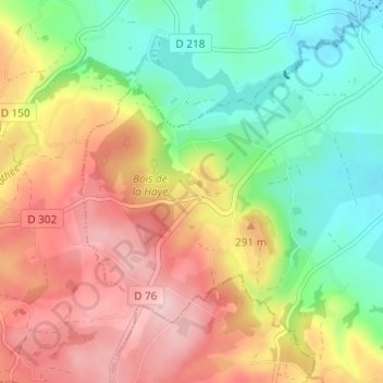 Carte topographique La Guilmoisière, altitude, relief