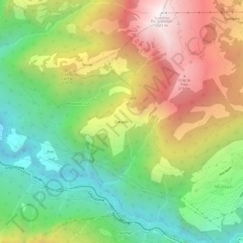 Carte topographique Creusen, altitude, relief