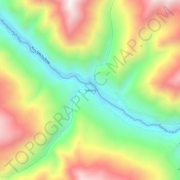 Carte topographique Tsetang, altitude, relief