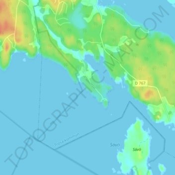 Carte topographique Mättinge, altitude, relief