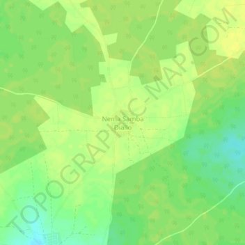 Carte topographique Nema Samba Diallo, altitude, relief