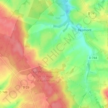 Carte topographique La Rue Charles, altitude, relief