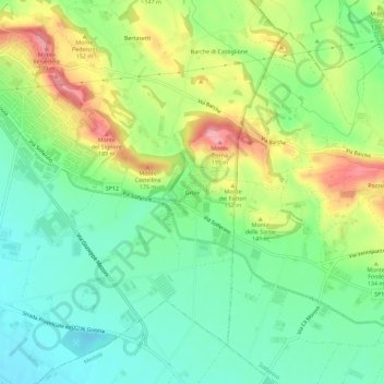 Carte topographique Grole, altitude, relief