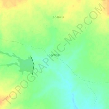 Carte topographique Kazanga, altitude, relief