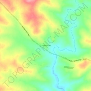 Carte topographique Cumbamurra, altitude, relief