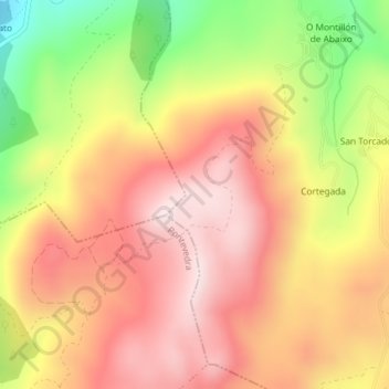 Carte topographique Cregos, altitude, relief