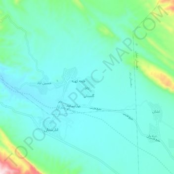 Carte topographique Riz, altitude, relief