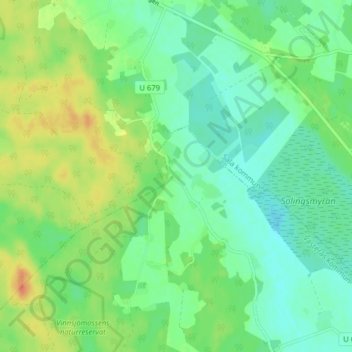 Carte topographique Svarttorp, altitude, relief