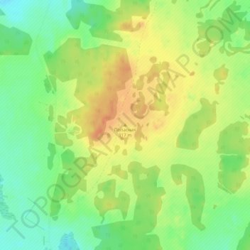 Carte topographique Popasnaya, altitude, relief