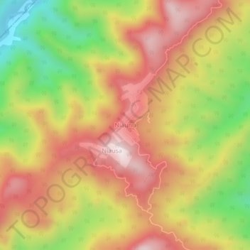 Carte topographique Niaunu, altitude, relief