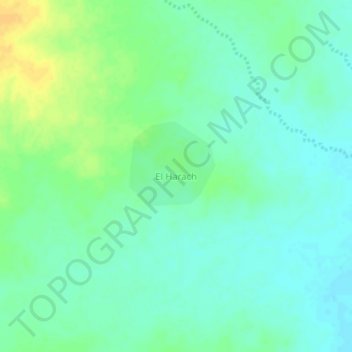 Carte topographique El Harach, altitude, relief