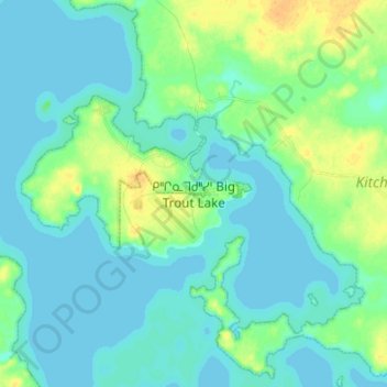 Carte topographique Big Trout Lake, altitude, relief
