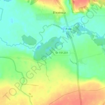 Carte topographique Kotivka, altitude, relief