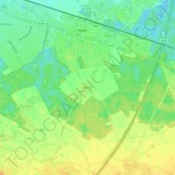 Carte topographique Keferloh, altitude, relief