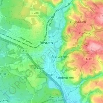 Carte topographique Im Pannenauel, altitude, relief