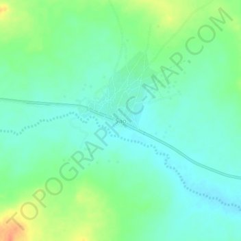 Carte topographique Sao, altitude, relief