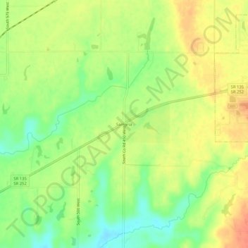Carte topographique Samaria, altitude, relief