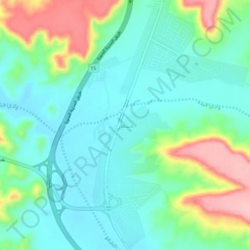 Carte topographique `Usfan, altitude, relief