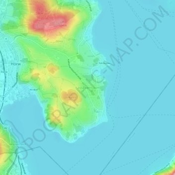 Carte topographique Kastanienbaum, altitude, relief