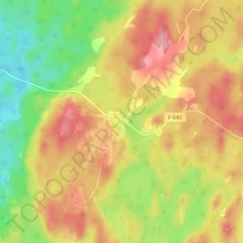 Carte topographique Valdshult, altitude, relief