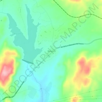 Carte topographique Brovales, altitude, relief