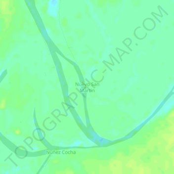 Carte topographique Nuevo San Martin, altitude, relief