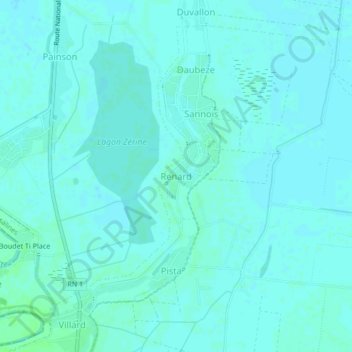 Carte topographique Renard, altitude, relief