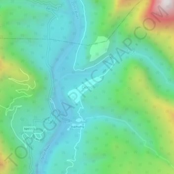 Carte topographique Dong, altitude, relief