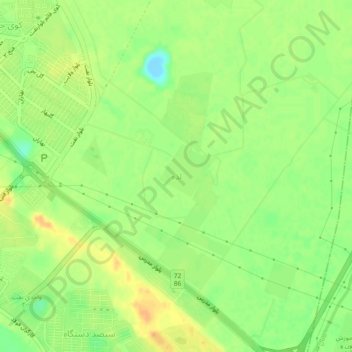 Carte topographique لذه, altitude, relief