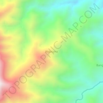 Carte topographique Walatana, altitude, relief