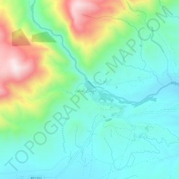 Carte topographique Aït Moussa ou Daoud, altitude, relief