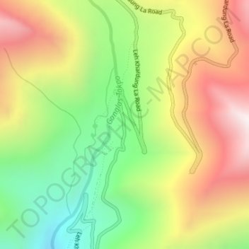 Carte topographique South Pullu, altitude, relief