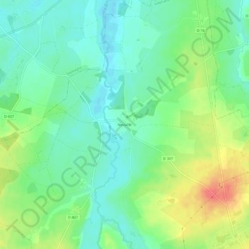 Carte topographique Neuville, altitude, relief