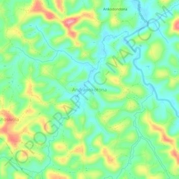 Carte topographique Andranokotona, altitude, relief