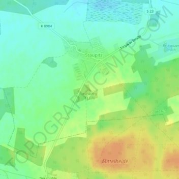 Carte topographique Kiesberg, altitude, relief