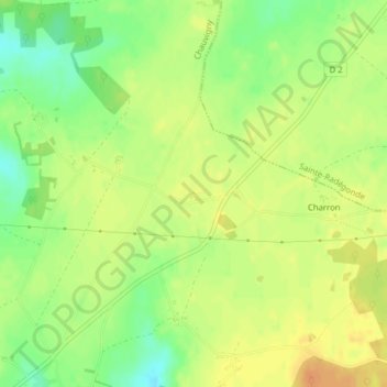 Carte topographique Charreau Bonneau, altitude, relief