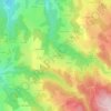Carte topographique Les Gruns, altitude, relief